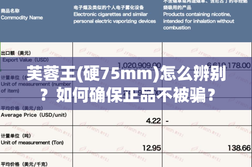 芙蓉王(硬75mm)怎么辨别？如何确保正品不被骗？